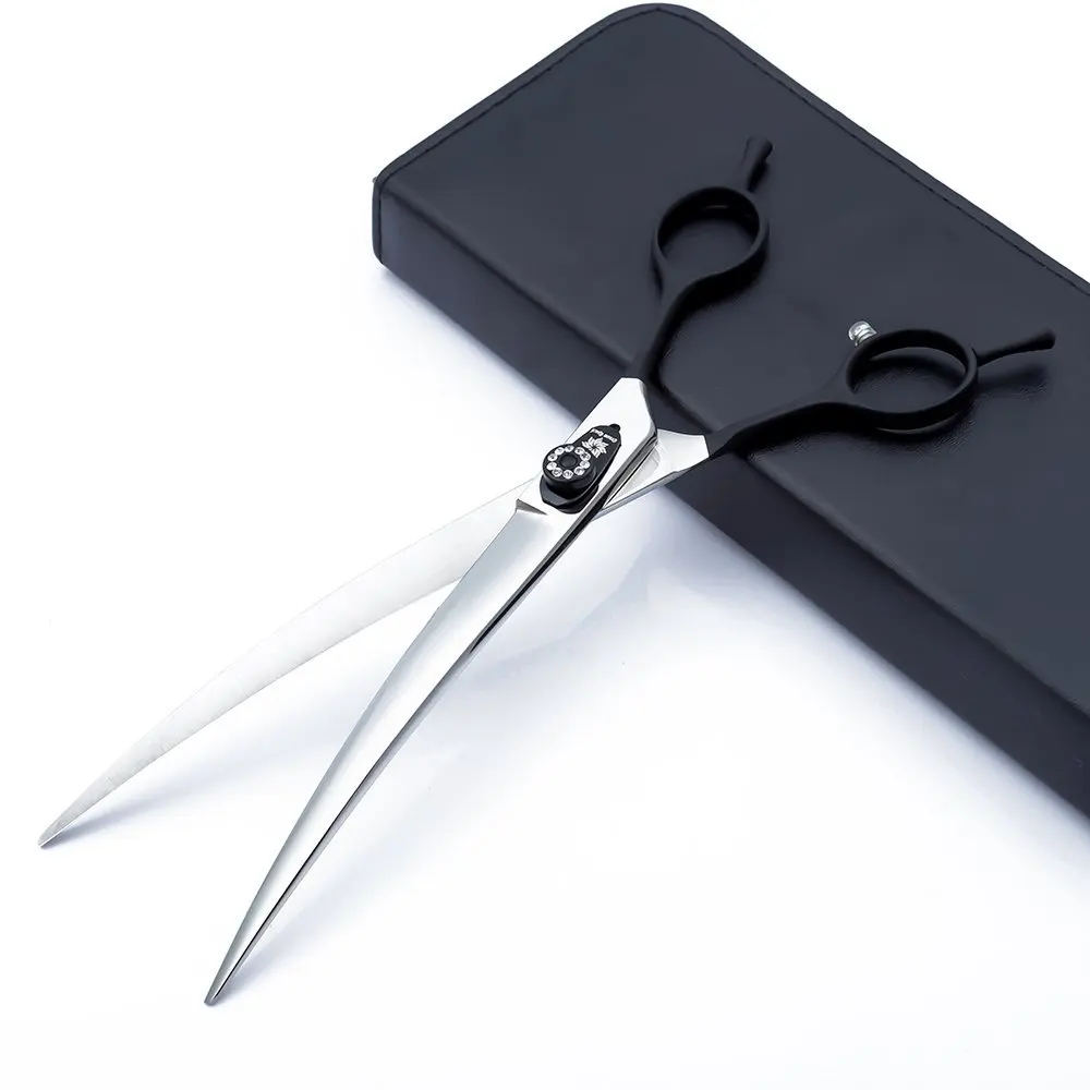 

Professional Pet Grooming Shear 8.0" Curved Pet Grooming Cutting Scissor Curved Blade Grooming Shears for Left Right handed