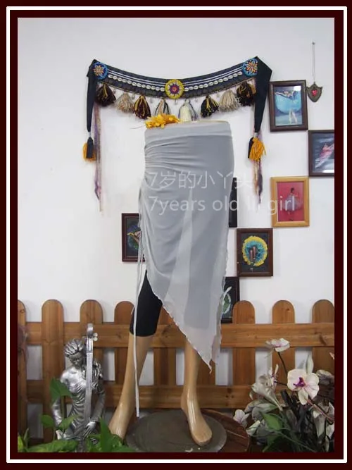 

Transparent Thin Gothic Tribal Belly Dance Over Skirt Mini Skirt BQ106-165
