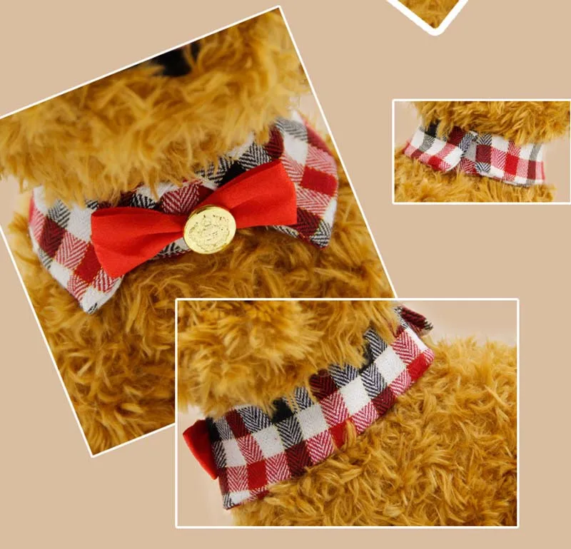 SYDZSW New Pet Products Puppy Dog Collar Bowtie Grace Plaid Pet Cat Dog Bowknot Collar Pet Clothing Accessories Dog Supplies S M L2