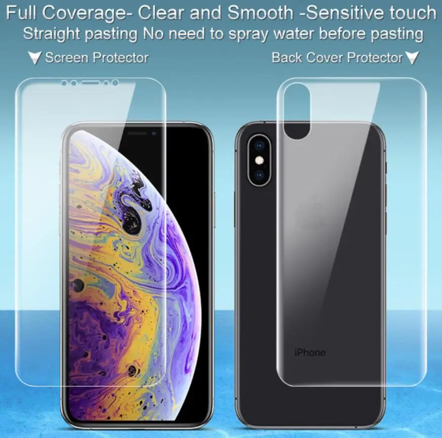 

For Iphone X XS 5.8"Hydrogel III Screen Protector 2PCS IMAK Full Coverage Front Or Back Screen Protector For Iphone Xr Xs Max