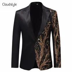 Cloudstyle 2018 однобортный блесток сценический костюм куртка вечерние Хип Хоп мода цифровой печати Театральный Костюм Блейзер