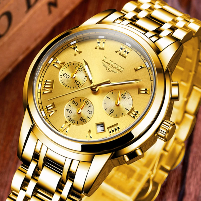 LIGE Watches Men Fashion Brand Multifunction Chronograph Quartz Watch men Military Sport Wristwatch Male Clock Relogio Masculino
