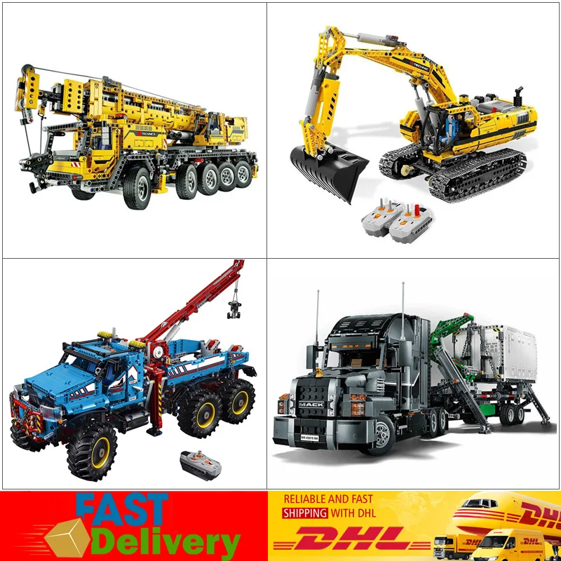 

Wowpa 20004 20007 20056 20076 The Mack Big Truck Technic Set Compatible Legoingly 42009 8043 42070 42078 Model Blocks Bricks