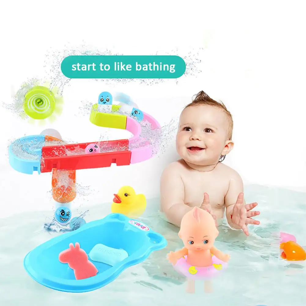 Creative Baby Bath Toys Balloon Powered Waterwheel Boat Bath Toy Water Toys MA