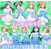 Nuevo Anime Love Live Sonoda Umi Minami Kotori Cosplay de Halloween Cos Todos Los Miembros Vestidos de Verano Conjunto Completo 2en1 (Vestidos + cuello ornamentación