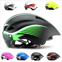 12 Color In-mold cycling helmet with lens Ultralight goggles bicycle helmet EPS+PC casco mtb road mountain bike helmet men/women