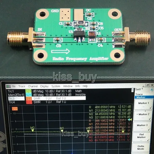 10 МГц 1 ГГц 1000MHz10dB gain 0 5 дБ колебания 27 дБм выходная стандартная локальная сеть FM HF