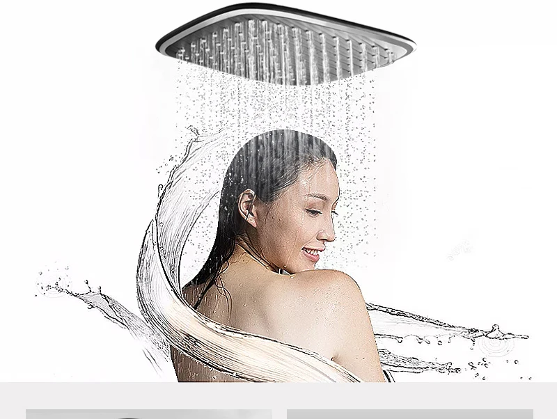 hm Black Rainfall Thermostatic Shower Faucet Set Single Lever Brass Mixer Valve Rack Bath Shower Mixers Rack shower set (20)