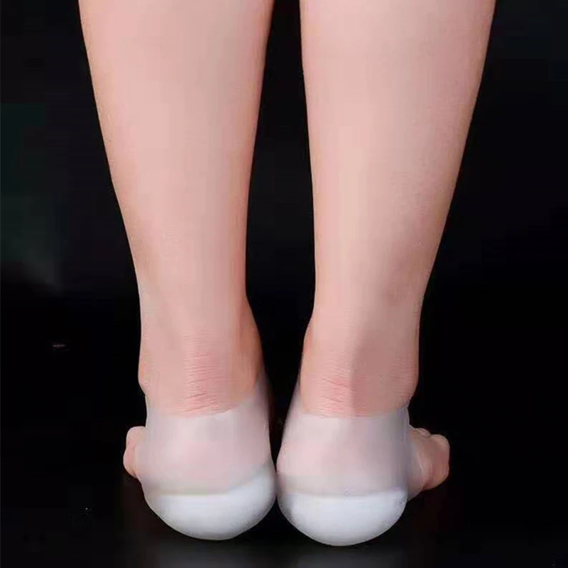 

1 Pair Men Women Silicon Gel Heel Cushion Insoles Soles Relieve Foot Pain Protectors Spur Support Breathable Increase Insoles