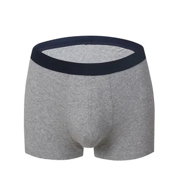 

2018 High Quality Men's Boxer Natural Colour Model Cotton Protruding Comfortable Male Underpants Solid Color Man Angle Pants