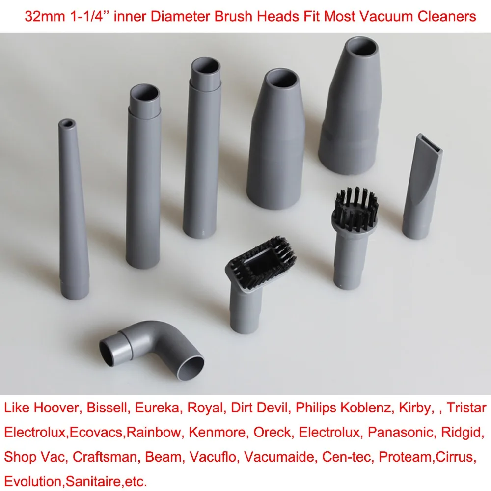 

9Pcs/Lot Vacuum Cleaner Cleaner parts horsehair nozzle head & Brush for Hoover, Bissell, Eureka, Royal, Dirt Devil Replacement