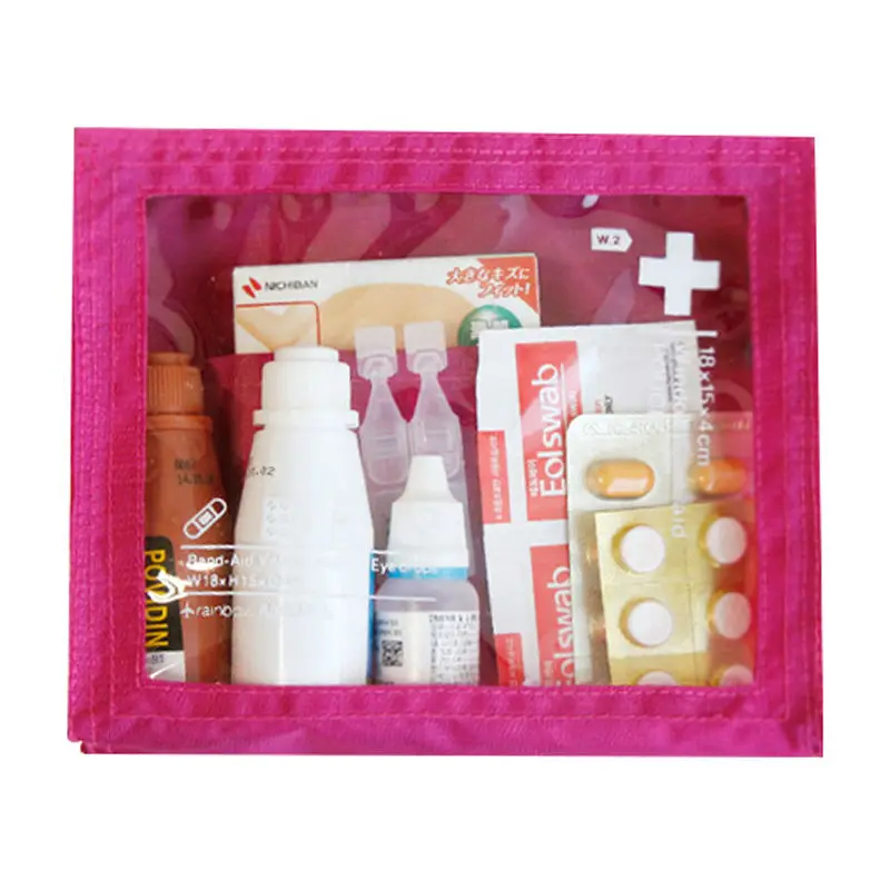 Portable Transparent Travel Medicine Bag Oxford Zipper Mini Medicine
