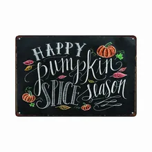 Металлическая картина "Тыква Хэллоуин" настенный плакат Арт-Деко железная пластина винтажный дом бар кофе ретро оловянные знаки 20*30 см