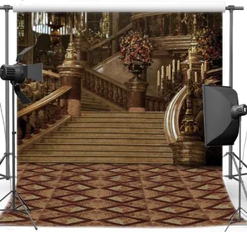 

Palace Stairs Cinderella Princess Backgrounds Vinyl cloth High quality Computer printed children kids backdrop