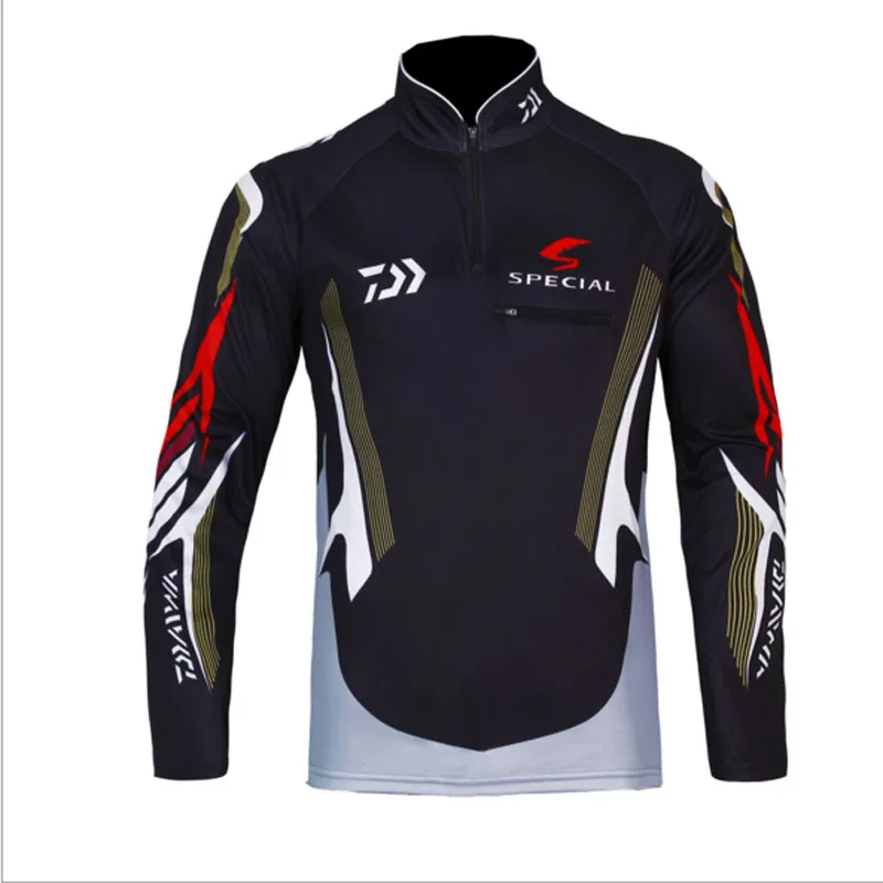 

Super Discount Summer Daiwa Fishing Jacket Neutral Stand-up Fishing Shirt Quick-drying Breathable Sunscreen Fishing Shirt