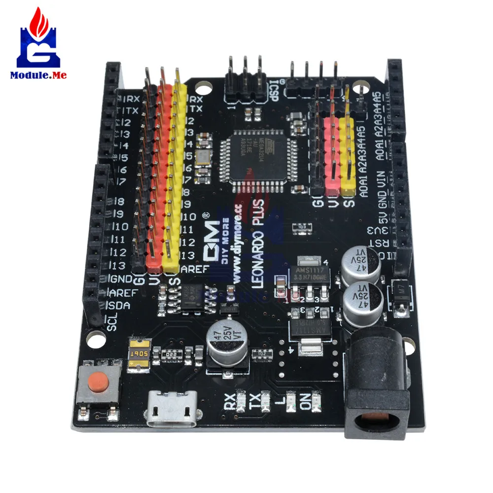 Leonardo R3 Plus mcroконтроллер макетная плата ввода/вывода Щит Модуль ATmega32U4 Pro Micro 5 в SPI IIC для Arduino Micro USB кабель