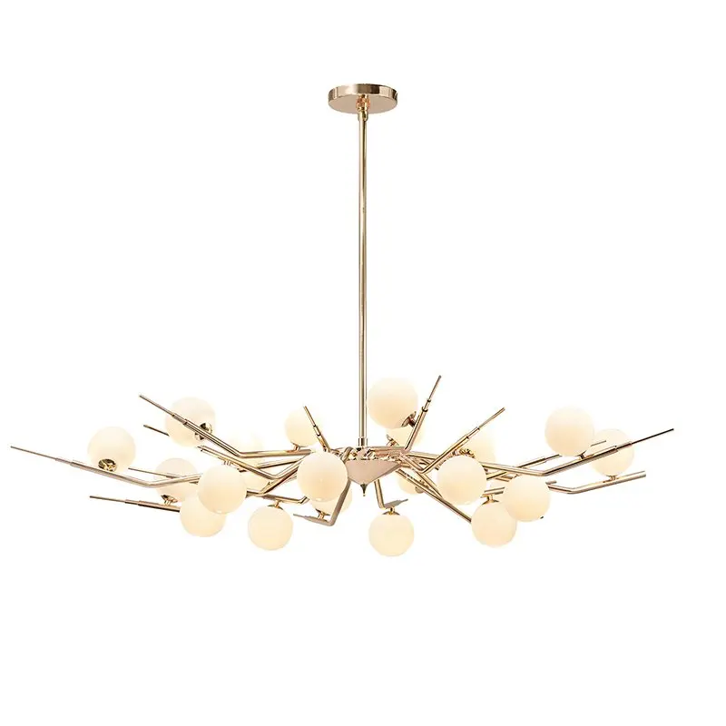 

Novelty glass ball pendant lights gloden living room bedroom loft hotel hanging lights creative bar Metal Deco Lighting Fixtures