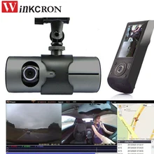 Автомобиль Камера DVR регистраторы 2.7 “1080 P GPS Logger Двойной Len автомобильный Авто-камеры видеорегистратор Регистраторы регистраторы dashboard Портативный