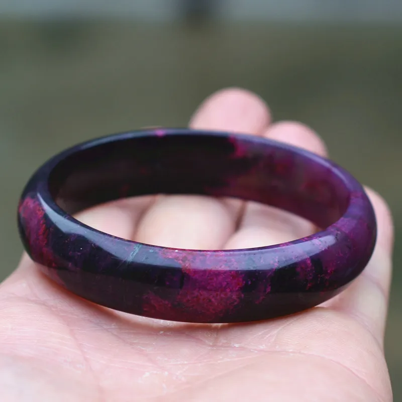

Cheapest High Quality Chinese Peach Blossom Bangle Plum Blossom Flower Bangles Bracelet Gift for Women Jades Jewelry