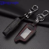 jingyuqin Remote 4 Buttons Leather Case Cover Russian Version Vehicle Security Two Way Car Alarm System LCD TOMAHAWK X5 Keychain ► Photo 1/5