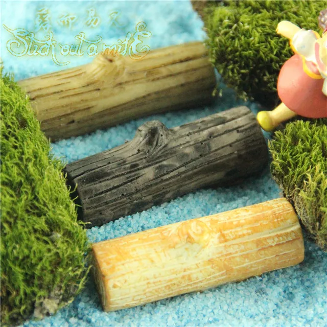 new resin micro landscape single plank bridge fairy garden miniatures brown yellow wood diy miniature - Fairy Garden Miniatures new resin micro landscape single plank bridge fairy garden miniatures brown yellow wood diy miniature - Fairy Garden Miniatures