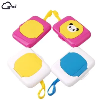 

ISKYBOB Portable Baby Wipe Case Box Stroller Kids Wet Wipe Dispenser Travel Case