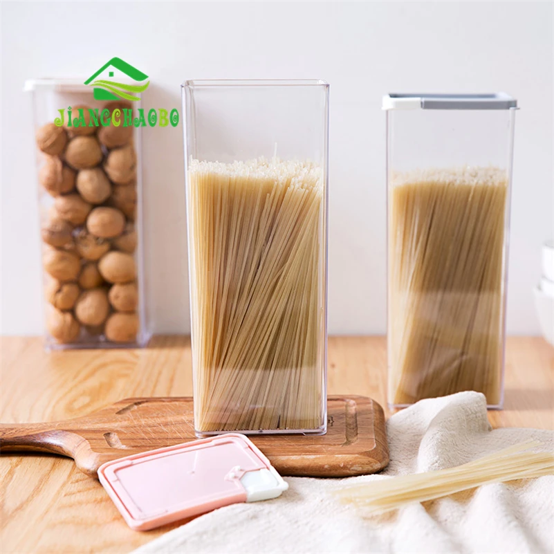JiangChaoBo Еда ящик для хранения с крышкой Большая пластиковая коробка Кухня