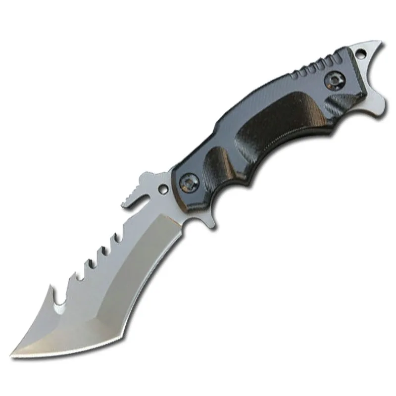

Mengoing Fixed Blade Knife Military Army Chrome Steel 58HRC G10 Handle Multifunctional Survival Hunting Knife Nylon Sheath