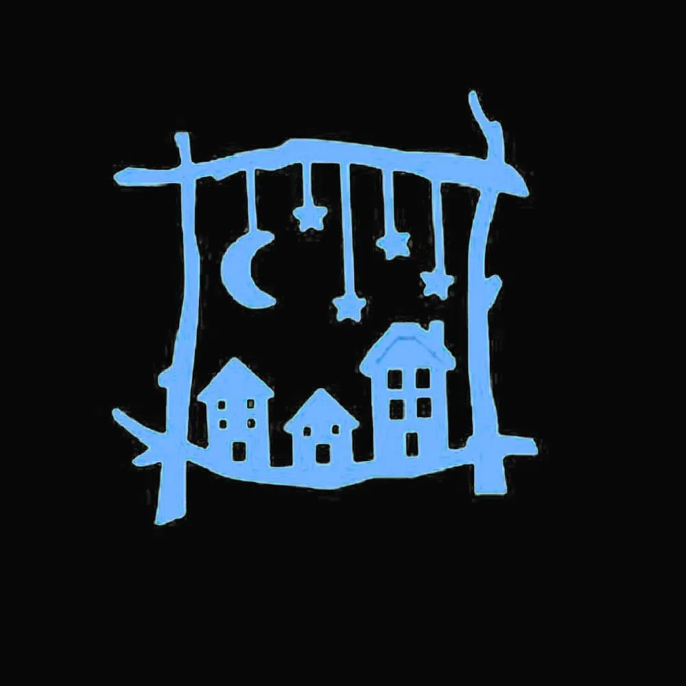 

Night House Metal Cutting Dies For Scrapbooking Paper Cards DIY New