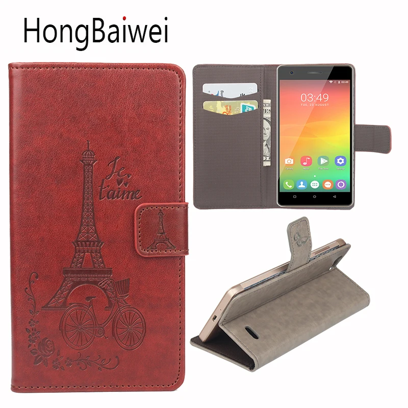

HongBaiwei for Oukitel C4 Case Flip Eiffel Tower Pattern Luxury Leather Wallet Phone Bag Case for Oukitel C4