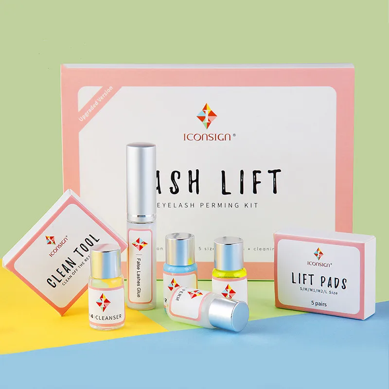 50 комплектов DHL Lash lift Kit Makeupbemine перманентные ресницы комплект ICONSIGN ресницы Набор для завивки с стержнями клей для ресниц лифтинг