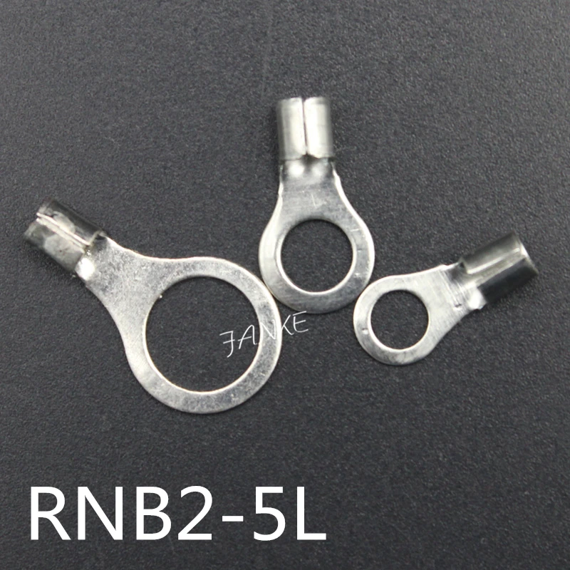1000pcs/pack RNB2 5L Non insulated Ring Tongue Brass Terminals Cable