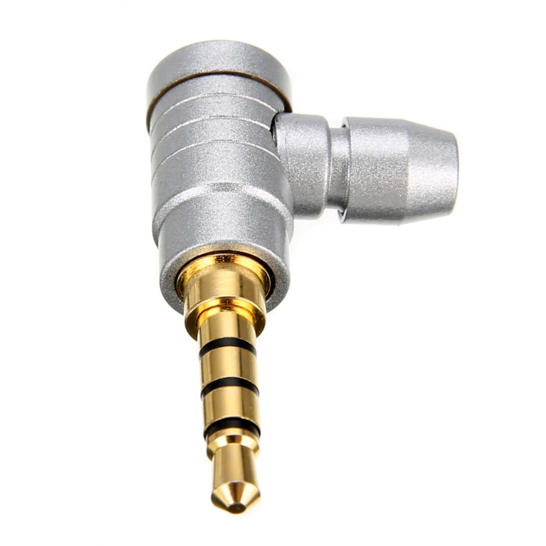 New 90 Degree Right Angle Male Jack Plug Audio Adapter L shape 3.5mm Stereo 4 Pole Audio Adapter Converter