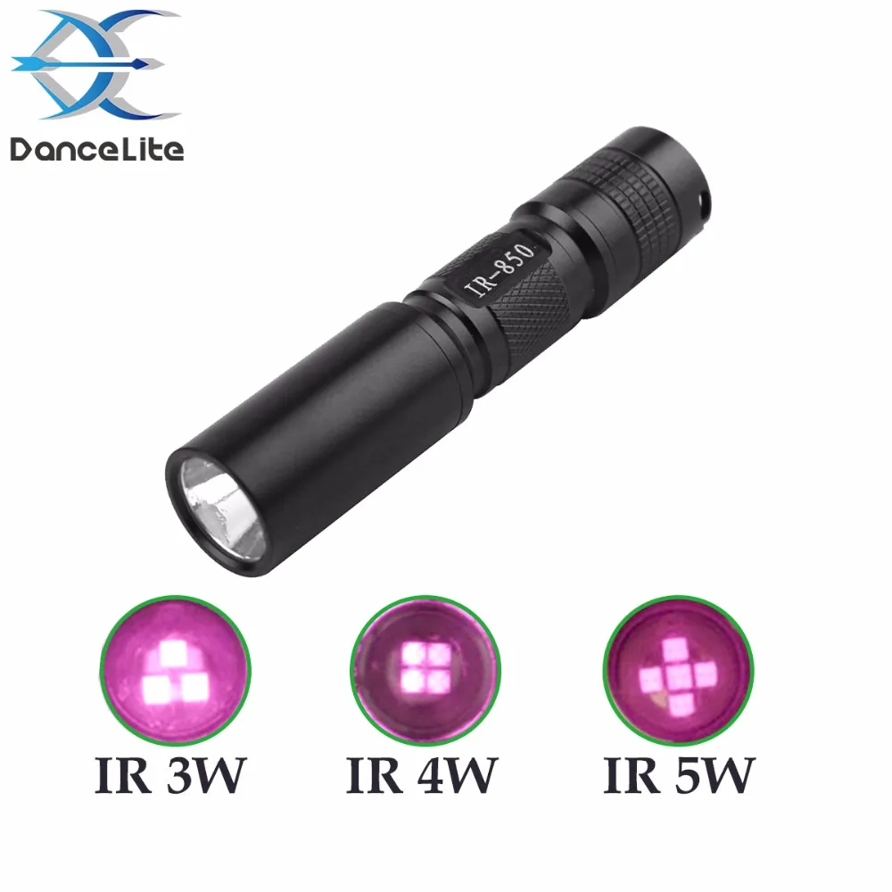 

1PC DanceLite C3 IR 850nm 3-Core/4-Core/5-Core Infraced Night Vision 1MODE LED Lanterna Flashlight Torch Lamp Lantern