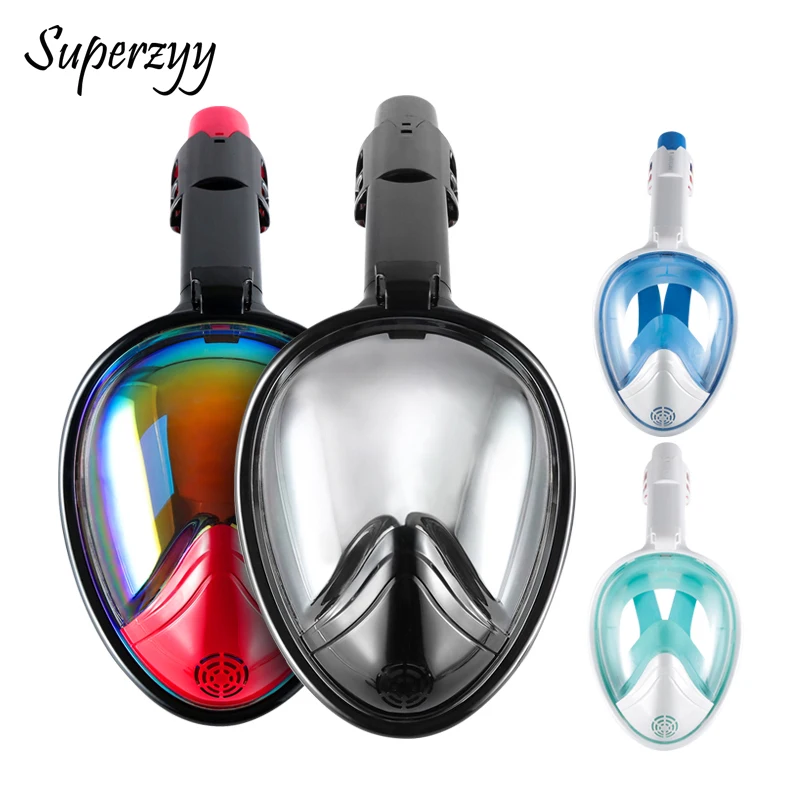 2018 new plated colorful Scuba GoPro Camera Diving Mask Underwater Swimming Snorkel Anti Fog Full Face Snorkeling | Спорт и