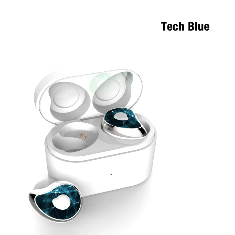 LYMOC TWS настоящие беспроводные наушники V5.0 стерео наушники для телефона Hi-Fi с шумоподавлением басов с HD микрофоном для samsung iPhone - Цвет: Tech Blue