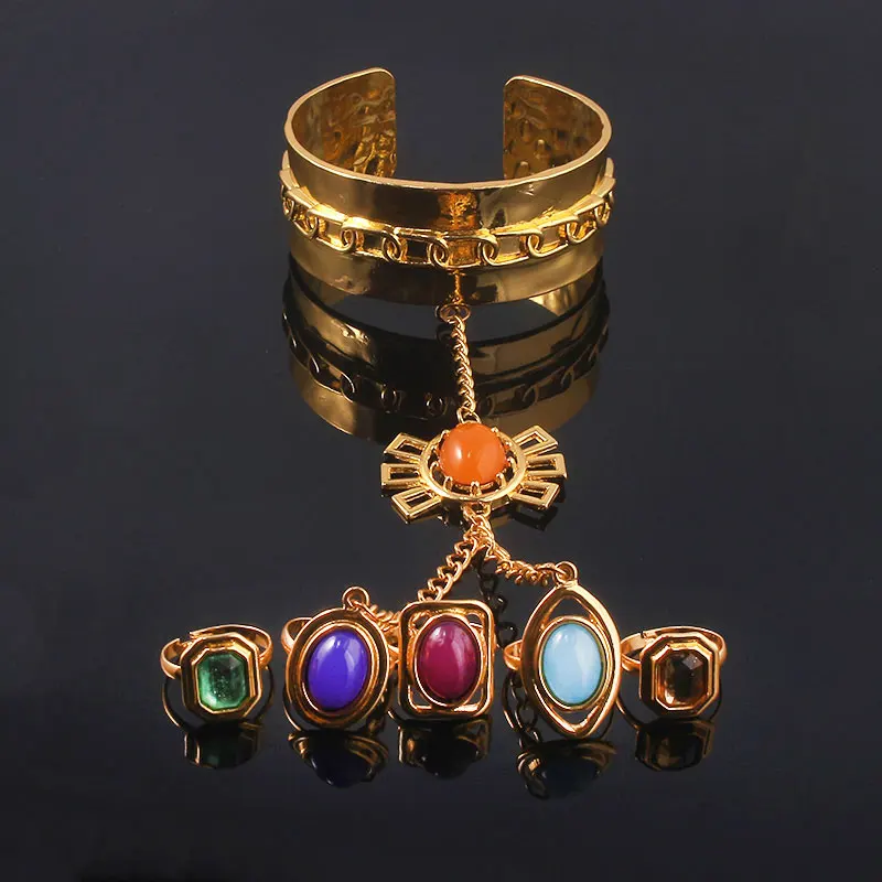 Avengers Bangles Bracelets Doctor Strange Eye of Agamotto Iron Man Arc Reactor Captain Marvel Thanos Leather Rope Bracelet Gift - Окраска металла: Имитация родиевого покрытия