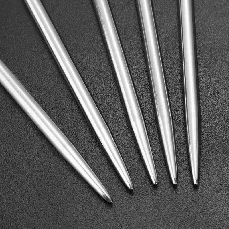 35 шт./компл. 20 см прямые спицы из нержавеющей стали крючком Крючки для DIY вязание инструменты S иглы для вязания крючком шитья