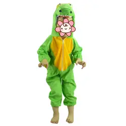 Дети зеленый костюм динозавра дети для мальчиком и девочек с животными костюмы для косплея Комбинезоны для женщин карнавальное платье
