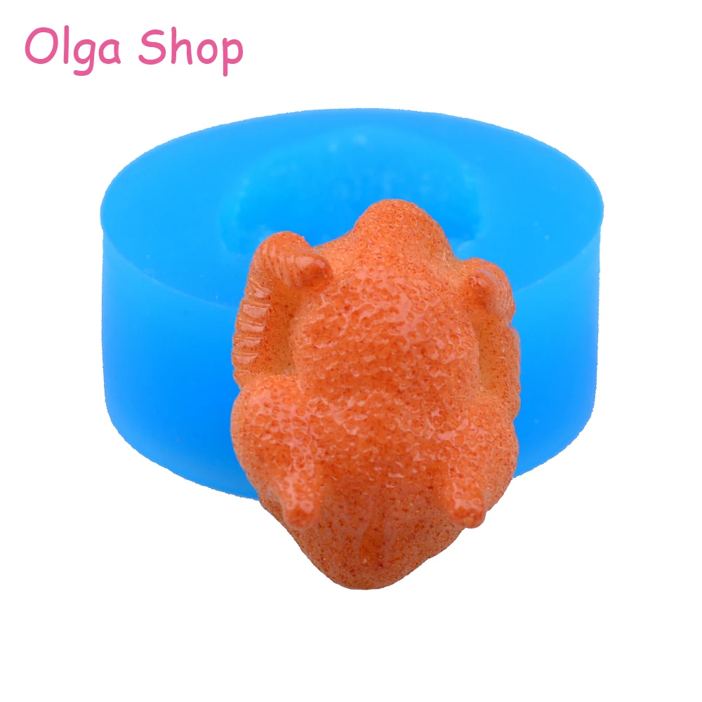 DYL381 28.6mm Cooked Turkey Silicone Mold Oven Safe Mold Cake