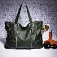 Primavera e verão quente de moda selvagem simples primeira camada de couro do couro saco de mão casual bolsa de ombro grande saco