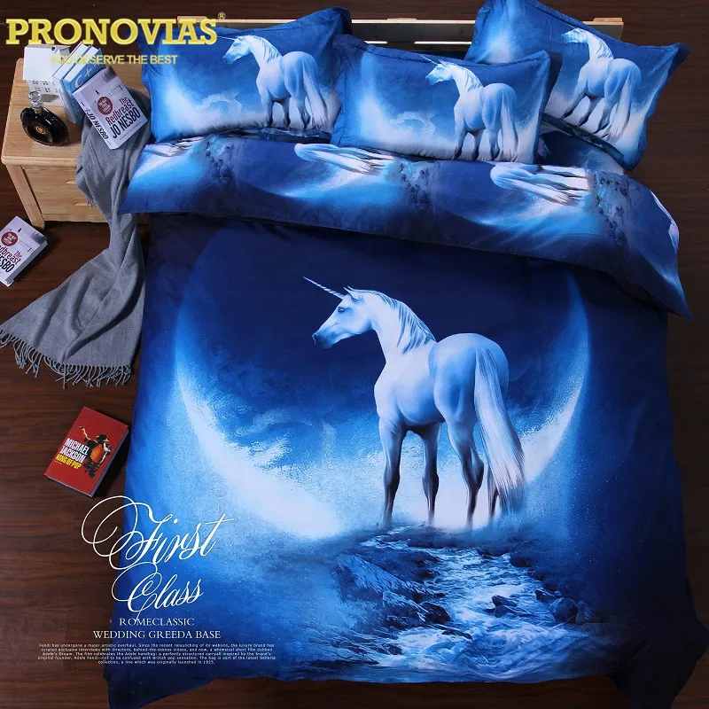 

amazing 3d unicorn gift Bedding Set Duvet Cover Bed Sheet Pillow Cases 3/4PCS,queen/single xl,drop shipping,gift for friends