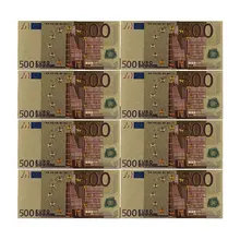 Renkli Euro banknot 5 adet/grup 500 EUR altın folyo banknot toplama ve hediyeler ab para zarif zanaat