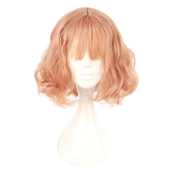 MCOSER Japan and South Korea Wig Air Bang Paragraph With Daily Harajuku Pink Gold Cosplay Wig 100% High Temperature Fiber 1