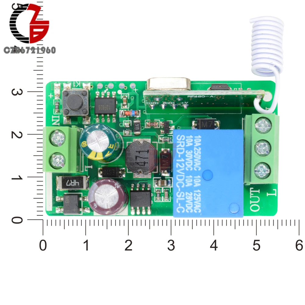 DC 12V 220V 10A 315MHz 1CH 1 канал беспроводной Радиочастотный пульт дистанционного управления приемник релейный модуль управления для умного дома