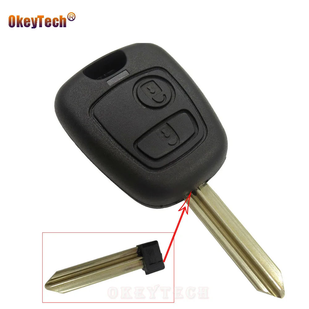 Okeytech 2 кнопки силиконовый для ключа автомобиля чехол Брелок дистанционного управления ключа оболочки для Citroen C1 C3 C5 C4 Berlingo; Picasso Xsara Picasso Aygo