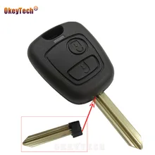Okeytech 2 кнопки силиконовый для ключа автомобиля чехол Брелок дистанционного управления ключа оболочки для Citroen C1 C3 C5 C4 Berlingo; Picasso Xsara Picasso Aygo