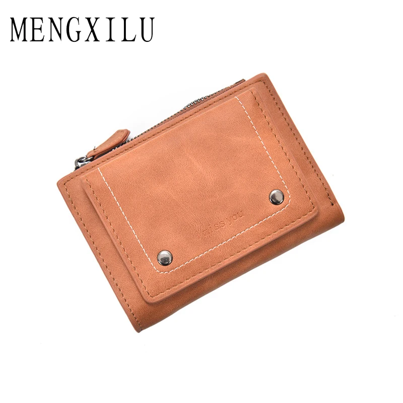 

MENGXILU Preppy Style Pu Leather Wallet Women Purse Multifunction Lady Small Clutch Purse Coin Card Holder 2018 Female-Wallet