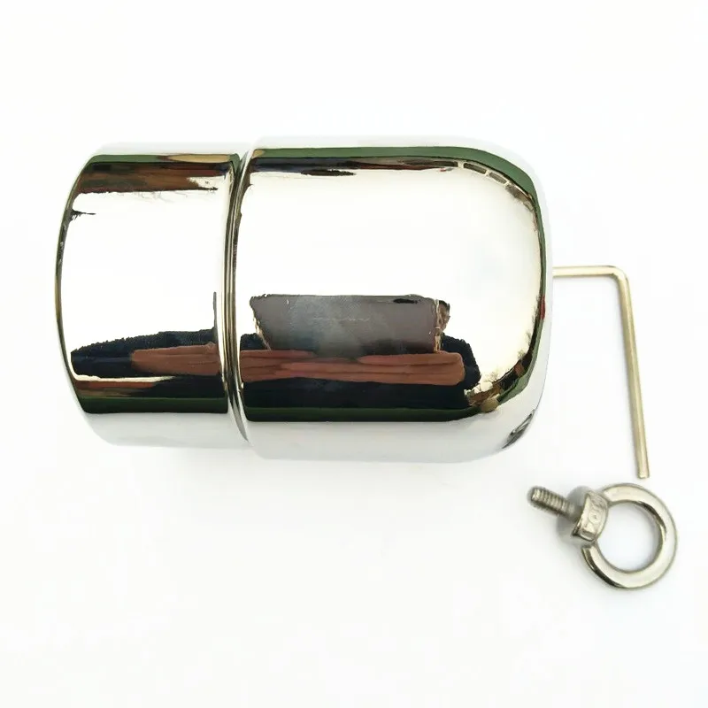 Scrotum Protective Cover Stainless Steel Penis Bondage Scrotal Pendant Scrotum Stretcher Weight Testicle Sex Toy for Men BB2-253 3