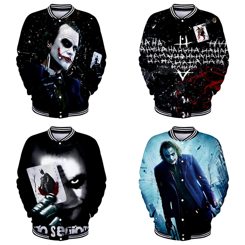 

3d Baseball Jacket Funny Joker Clown Fashion Men Women Hoodie Sweatshirts Casual Pocket Long Sleeve 3D Hoodies Jackets Coat Tops